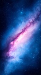 Wall Mural - a purple and blue nebula with stars in the background