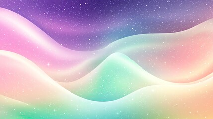 Wall Mural - Abstract colorful waves with soft gradients.