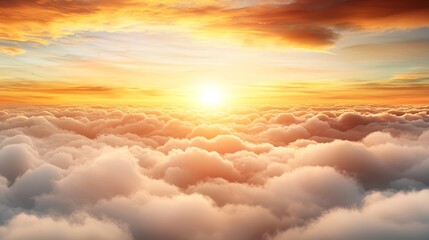 Poster - A view of the sun rising above the clouds