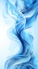 Poster - A blue and white abstract background with wavy lines