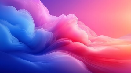 Wall Mural - A pink and blue abstract background with wavy lines