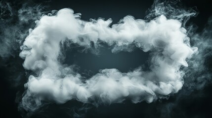 Wall Mural - white smoke on a black background