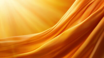 Poster - a close up of a yellow fabric with a light shining through it