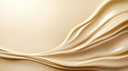 Poster - A close up of a liquid flowing on a beige background