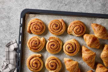 Wall Mural - various freshly baked pastries