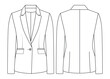 © GD TAWHIDUL - women slim fit tuxedo blazer, Basic One Button vector  illustration  design