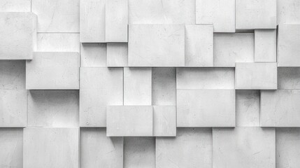 Wall Mural - Abstract white cubic texture background.