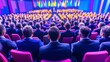 © A4719 - Large Conference Audience Listening Attentively to Speaker on Stage Business Convention
