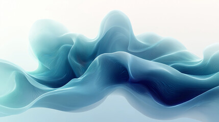 Fototapete - Futuristic flowing wave design emphasizing fluidity and data movement. Perfect for modern presentations and digital branding.
