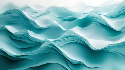 Fototapete - Futuristic flowing wave design emphasizing fluidity and data movement. Perfect for modern presentations and digital branding.
