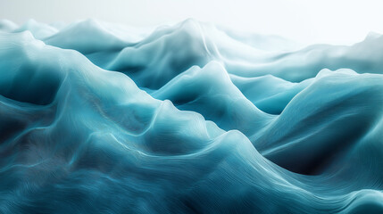 Fototapete - Vibrant 3D digital wave background featuring smooth gradients and a tech vibe. Enhance your visuals with this dynamic design.
