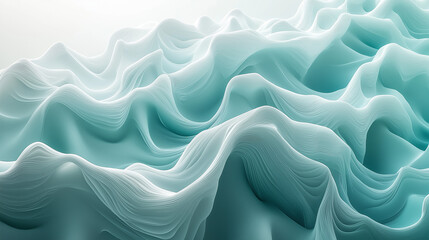 Leinwandbilder - Vibrant 3D digital wave background featuring smooth gradients and a tech vibe. Enhance your visuals with this dynamic design.
