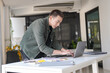 © Charlie's - Business asian Man Artist Creative Designer sketch graphic drawing on graphic laptop and Color swatch samples Concept of idea creativity