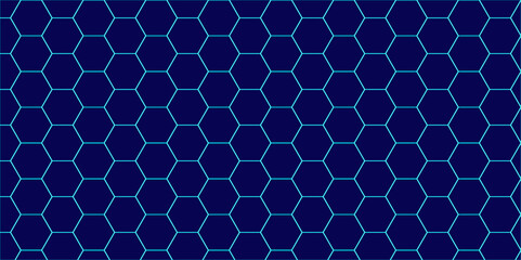Abstract computer technology blue background banner futuristic business data technology modern concept. polygon, White, hexagons, honeycomb pattern wallpaper, 3d render illustration. hexagonal, design