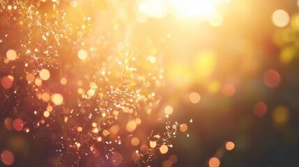 Wall Mural - abstract lens flare effect with glowing sunlight rays creating a warm, dreamy backdrop filled with b