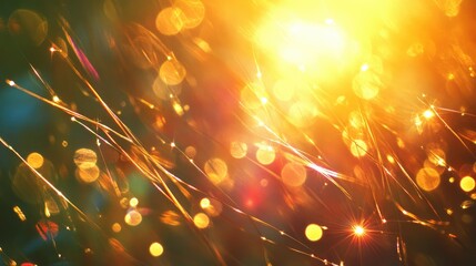Wall Mural - vibrant lens flare overlays with bokeh effects for abstract background design