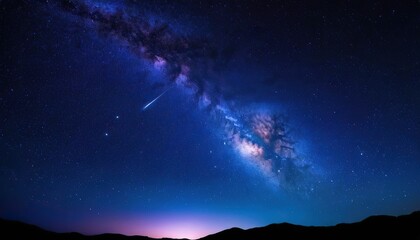 Wall Mural - photo backgrounds night sky with stars and clouds s89