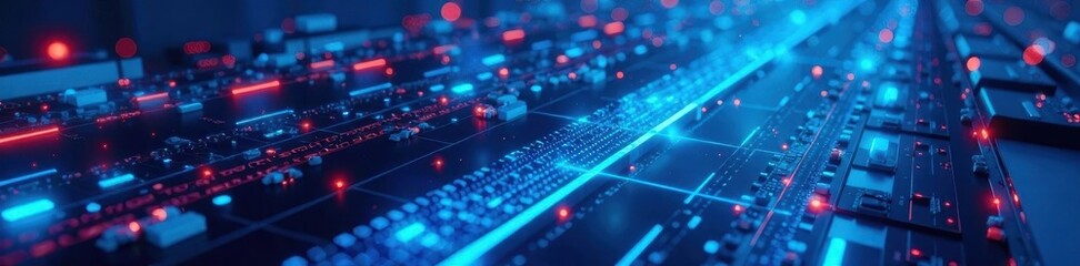 abstract blue tech devices, architectural website layout , architecture, blue