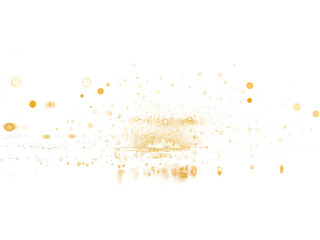 Wall Mural - Sparkling light gold energy glitter firework and bokeh, dazzling display sparkling light, gold glitter, and bokeh effects