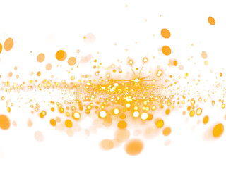 Wall Mural - Sparkling light gold energy glitter firework and bokeh cosmic explosion burst of color and light in space png transparent