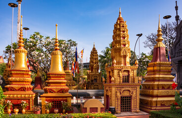 Temple in Siem Reap, Cambodia. Traditional asian architecture