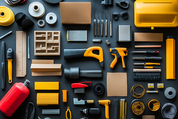 Colorful Industrial Tools and Supplies