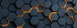 © Tondone - Abstract hexagonal shapes form a dynamic pattern with striking orange highlights, creating a futuristic design ideal for backgrounds or technology-themed visuals.