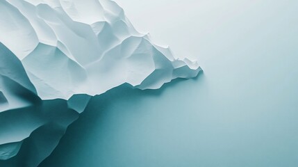 Poster - Abstract ice formation, light blue background.