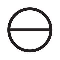 Wall Mural - prohibited circle icon with bold lines, symbolizing restriction or no entry.