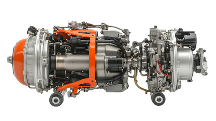 Poster - A detailed view of a jet engine showcasing its components and design.