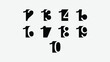 © Mofijul - 0-9 numbers on white background. 0-9 numbers. Decorative elements for banner, cover, birthday or anniversary party.