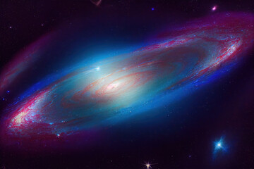 Wall Mural - Awe-Inspiring Galaxy in the Vast Cosmos