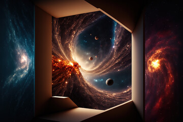 Wall Mural - cosmic vortex: a stunning space nebula