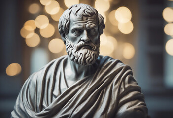 Wall Mural - Illustration of the sculpture of Aristotle The Greek philosopher Aristotle is a central figure