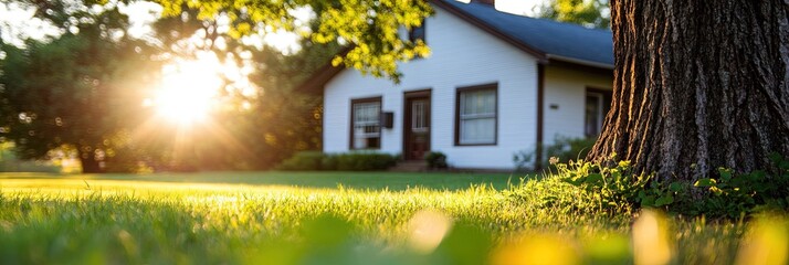 Canvas Print - real estate photo of schoolhouse