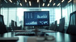 © Tahsin - Data analysis setup in a modern office with multiple displays and a sleek design