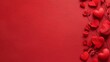© lisa - Red hearts and leaves on a textured red background