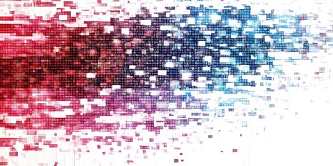 American flag made of digital data - government technology concept