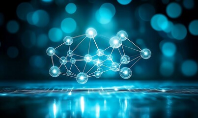 Abstract Digital Network Structure Illustration