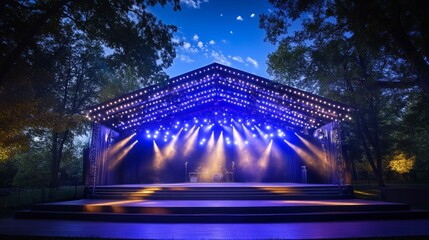 Wall Mural - Outdoor Stage Performance at Twilight