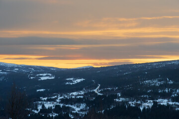 Wall Mural - Sunrise in the mountains, Ålen, Trøndelag, Norway