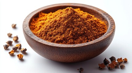 Wall Mural - Aromatic Spice Blend in Wooden Bowl: A Culinary Delight