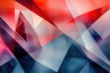 Wall Mural - colorful abstract geometric design showcasing vibrant red, blue, and white tones in a dynamic arrang