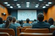 © Imagentive - Back view of students in lecture hall meeting
