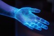 © fpolat69 - Show all the lines of a human hand on a virtual screen