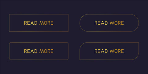 Golden CTA button set.
