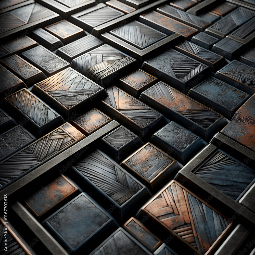 Digital painting. 3D model of patterns using digital technologies ...