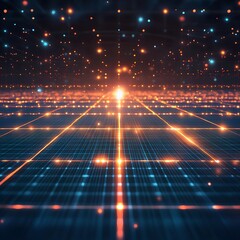 Futuristic Solar Grid Energy Design Pattern