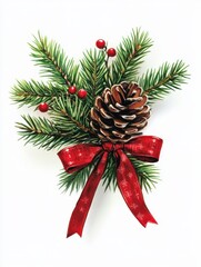 Wall Mural - a delightful and cheerful blank holiday card featuring a white background