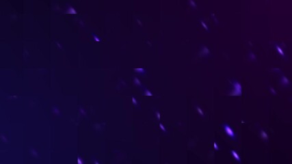 Wall Mural - Purple square grid light background. Seamless looping backdrop animation of glowing lights behind fractured surface.